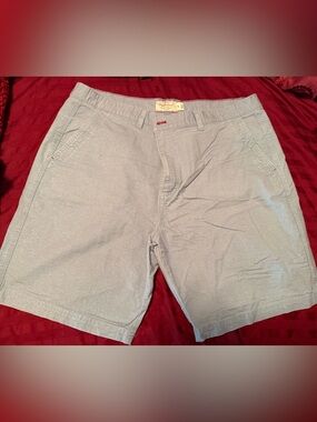 Weatherproof Men's Light Blue Flat Front Shorts
